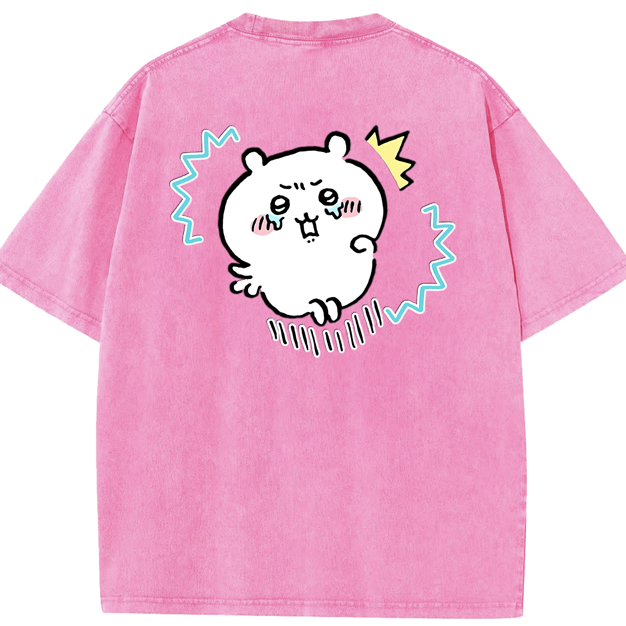 （画像用） ちいかわ ちいかわ Chii-kawa chiikawa 綿100% ヴィンテージ風 半袖Tシャツ（背面プリント）